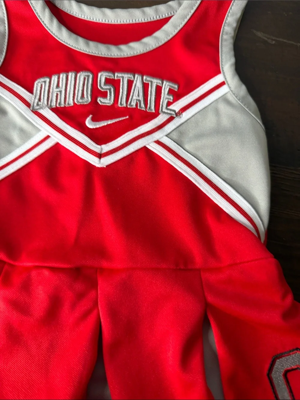 Nike Red and Gray Ohio State Girls Tank Cheer Dress